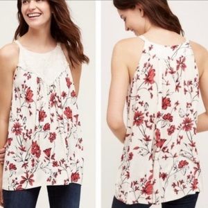 Anthropologie One September Floral Kennedia Swing Tank sz Medium